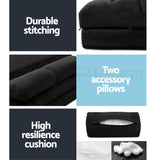 Darrahopens Furniture > Bar Stools & Chairs > Arm Chairs & Recliners Artiss Sofa Bed Adjustable Floor Chair & TV Unit 120cm Entertainment Cabinet Set