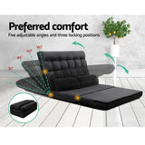 Darrahopens Furniture > Bar Stools & Chairs > Arm Chairs & Recliners Artiss Sofa Bed Adjustable Floor Chair & TV Unit 120cm Entertainment Cabinet Set