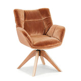 Darrahopens Furniture > Bar Stools & Chairs > Arm Chairs & Recliners Artiss Swivel Chair Armchair Nursing Velvet Brown