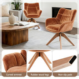 Darrahopens Furniture > Bar Stools & Chairs > Arm Chairs & Recliners Artiss Swivel Chair Armchair Nursing Velvet Brown
