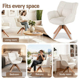 Darrahopens Furniture > Bar Stools & Chairs > Arm Chairs & Recliners Artiss Swivel Chair Armchair Nursing Velvet White