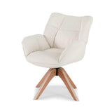 Darrahopens Furniture > Bar Stools & Chairs > Arm Chairs & Recliners Artiss Swivel Chair Armchair Nursing Velvet White