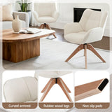 Darrahopens Furniture > Bar Stools & Chairs > Arm Chairs & Recliners Artiss Swivel Chair Armchair Nursing Velvet White