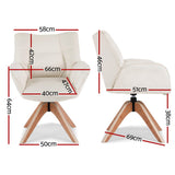 Darrahopens Furniture > Bar Stools & Chairs > Arm Chairs & Recliners Artiss Swivel Chair Armchair Nursing Velvet White
