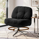 Darrahopens Furniture > Bar Stools & Chairs > Arm Chairs & Recliners Artiss Swivel Chair Nursing Armchair Lounge Corduroy Steel Star Base Black In Australia - Darrahopens
