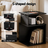 Darrahopens Furniture > Bar Stools & Chairs > Arm Chairs & Recliners Artiss Swivel Floor Chair and Bedside Table with Charging Station Set