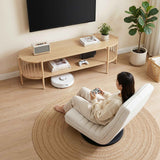Darrahopens Furniture > Bar Stools & Chairs > Arm Chairs & Recliners Artiss Swivel Floor Chair & TV Entertainment Unit with Storage Shelf Set