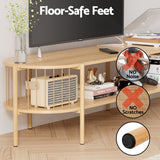Darrahopens Furniture > Bar Stools & Chairs > Arm Chairs & Recliners Artiss Swivel Floor Chair & TV Entertainment Unit with Storage Shelf Set