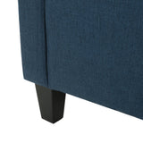 Darrahopens Furniture > Bar Stools & Chairs > Arm Chairs & Recliners Canberra Linen Fabric Tufted Armchair in Dark Blue