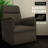 Darrahopens Furniture > Bar Stools & Chairs > Arm Chairs & Recliners FORTIA Electric Armchair Recliner, Single Fabric Chair, Biege