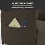 Darrahopens Furniture > Bar Stools & Chairs > Arm Chairs & Recliners FORTIA Electric Armchair Recliner, Single Fabric Chair, Biege