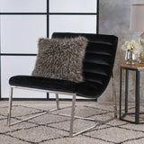 Darrahopens Furniture > Bar Stools & Chairs > Arm Chairs & Recliners Glorie Black Velvet Sofa Accent Chair ArmChair