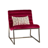 Darrahopens Furniture > Bar Stools & Chairs > Arm Chairs & Recliners Glorie Garnet/Red Velvet Sofa Accent Chair ArmChair