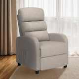 Darrahopens Furniture > Bar Stools & Chairs > Arm Chairs & Recliners Home Recliner Chair - Linen Fabric Sofa Lounge Armchair SHILOH GREY