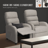 Darrahopens Furniture > Bar Stools & Chairs > Arm Chairs & Recliners Home Recliner Chair - Linen Fabric Sofa Lounge Armchair SHILOH GREY