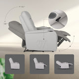 Darrahopens Furniture > Bar Stools & Chairs > Arm Chairs & Recliners Home Recliner Chair - PU Leather Sofa Lounge Armchair DAKOTA GREY