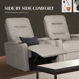 Darrahopens Furniture > Bar Stools & Chairs > Arm Chairs & Recliners Home Recliner Chair - PU Leather Sofa Lounge Armchair DAKOTA GREY