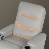 Darrahopens Furniture > Bar Stools & Chairs > Arm Chairs & Recliners Home Recliner Chair - PU Leather Sofa Lounge Armchair DAKOTA GREY