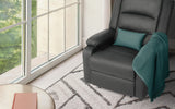 Darrahopens Furniture > Bar Stools & Chairs > Arm Chairs & Recliners Home Recliner Chair - PU Leather Sofa Lounge Armchair MARLO GREY