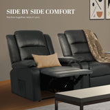 Darrahopens Furniture > Bar Stools & Chairs > Arm Chairs & Recliners Home Recliner Chair - PU Leather Sofa Lounge Armchair MARLO GREY