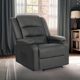 Darrahopens Furniture > Bar Stools & Chairs > Arm Chairs & Recliners Home Recliner Chair - PU Leather Sofa Lounge Armchair MARLO GREY
