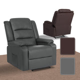 Darrahopens Furniture > Bar Stools & Chairs > Arm Chairs & Recliners Home Recliner Chair - PU Leather Sofa Lounge Armchair MARLO GREY