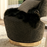 Darrahopens Furniture > Bar Stools & Chairs > Arm Chairs & Recliners Interior Ave - Chateau Swivel Accent Chair - Charcoal Boucle