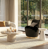 Darrahopens Furniture > Bar Stools & Chairs > Arm Chairs & Recliners Interior Ave - Chateau Swivel Accent Chair - Charcoal Boucle