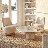 Darrahopens Furniture > Bar Stools & Chairs > Arm Chairs & Recliners Interior Ave - Chateau Swivel Accent Chair - Vanilla Oat