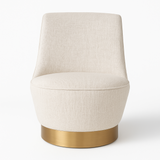 Darrahopens Furniture > Bar Stools & Chairs > Arm Chairs & Recliners Interior Ave - Chateau Swivel Accent Chair - Vanilla Oat