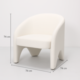 Darrahopens Furniture > Bar Stools & Chairs > Arm Chairs & Recliners Interior Ave - Nova Sculptural Accent Chair – White Chenille