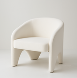 Darrahopens Furniture > Bar Stools & Chairs > Arm Chairs & Recliners Interior Ave - Nova Sculptural Accent Chair – White Chenille