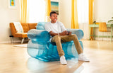 Darrahopens Furniture > Bar Stools & Chairs > Arm Chairs & Recliners Intex Transparent Blue Inflatable Armchair 66503