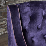Darrahopens Furniture > Bar Stools & Chairs > Arm Chairs & Recliners Lara Two Tone Tufted Plum New Velvet Club Armchair