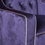 Darrahopens Furniture > Bar Stools & Chairs > Arm Chairs & Recliners Lara Two Tone Tufted Plum New Velvet Club Armchair