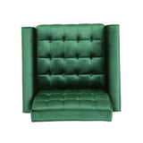 Darrahopens Furniture > Bar Stools & Chairs > Arm Chairs & Recliners Lewisham Emerald Tufted Velvet Armchair