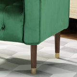 Darrahopens Furniture > Bar Stools & Chairs > Arm Chairs & Recliners Lewisham Emerald Tufted Velvet Armchair