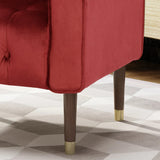 Darrahopens Furniture > Bar Stools & Chairs > Arm Chairs & Recliners Lewisham Garnet Tufted Velvet Armchair