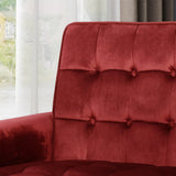 Darrahopens Furniture > Bar Stools & Chairs > Arm Chairs & Recliners Lewisham Garnet Tufted Velvet Armchair