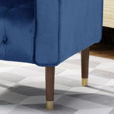 Darrahopens Furniture > Bar Stools & Chairs > Arm Chairs & Recliners Lewisham Navy Blue Tufted Velvet Armchair