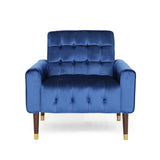 Darrahopens Furniture > Bar Stools & Chairs > Arm Chairs & Recliners Lewisham Navy Blue Tufted Velvet Armchair