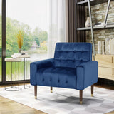 Darrahopens Furniture > Bar Stools & Chairs > Arm Chairs & Recliners Lewisham Navy Blue Tufted Velvet Armchair