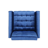 Darrahopens Furniture > Bar Stools & Chairs > Arm Chairs & Recliners Lewisham Navy Blue Tufted Velvet Armchair