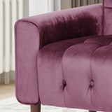 Darrahopens Furniture > Bar Stools & Chairs > Arm Chairs & Recliners Lewisham Raisin Tufted Velvet Armchair