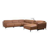 Darrahopens Furniture > Bar Stools & Chairs > Arm Chairs & Recliners London 5 Seater Corner Sofa Chaise Genuine Leather Electric Recliner Power Slide Right Chaise