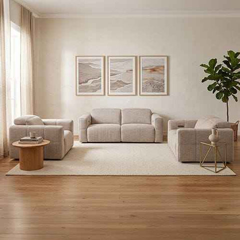 Multiple Seater Fabric Power Recliner with Power Headrest & Zero-Wall Design In Australia - Darrahopens