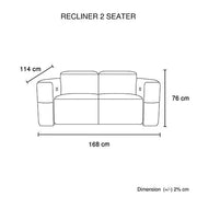 Darrahopens Furniture > Bar Stools & Chairs > Arm Chairs & Recliners Multiple Seater Fabric Power Recliner with Power Headrest & Zero-Wall Design In Australia - Darrahopens