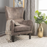 Darrahopens Furniture > Bar Stools & Chairs > Arm Chairs & Recliners Vintage Grey/Brown Microfibre High Back Armchair