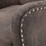 Darrahopens Furniture > Bar Stools & Chairs > Arm Chairs & Recliners Vintage Grey/Brown Microfibre High Back Armchair