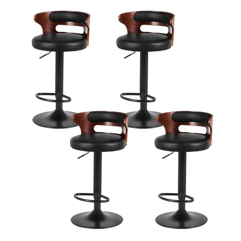 Darrahopens Furniture > Bar Stools & Chairs Artiss 4x Bar Stools Gas Lift Faux Leather